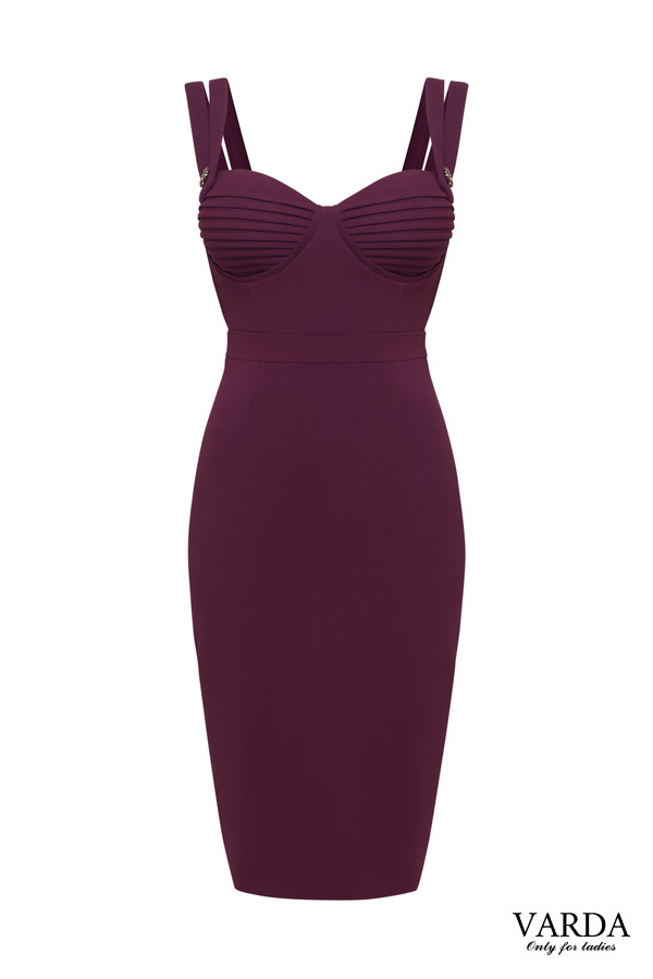 Burgundy hotsell bandage dresses